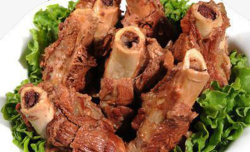 美食肉类碗里的羊肉骨头实物素材