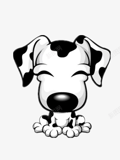 微笑的斑点狗png免抠素材_88icon https://88icon.com 可爱 大鼻子 斑点 斑点狗图案 眯眯眼 眯眼