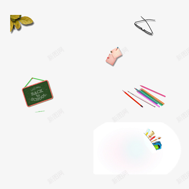 装饰图案背景元素学习用品书psd免抠素材_88icon https://88icon.com 书 学习用品 背景元素 装饰图案