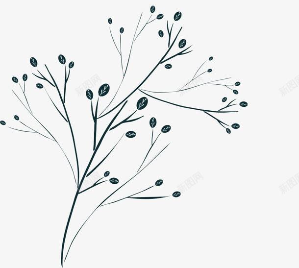 黑白线条树抽象图png免抠素材_88icon https://88icon.com 抽象 树 线条 黑白