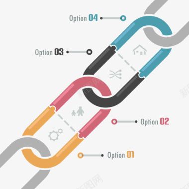 ppt茶叶回形针连接图图标图标