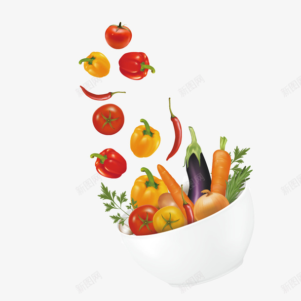 碗里的蔬菜水果矢量图eps免抠素材_88icon https://88icon.com 水果 碗 蔬菜 矢量图