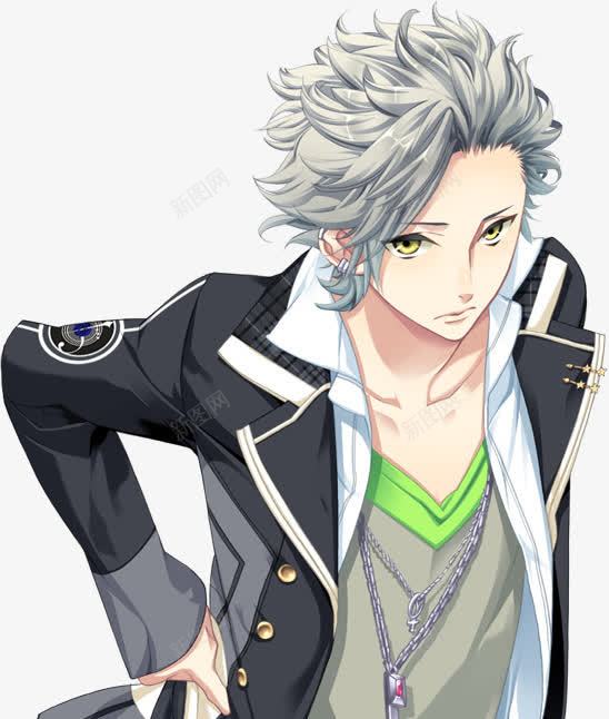 卡通白头发男子装饰png免抠素材_88icon https://88icon.com 卡通 男子 白头发 装饰