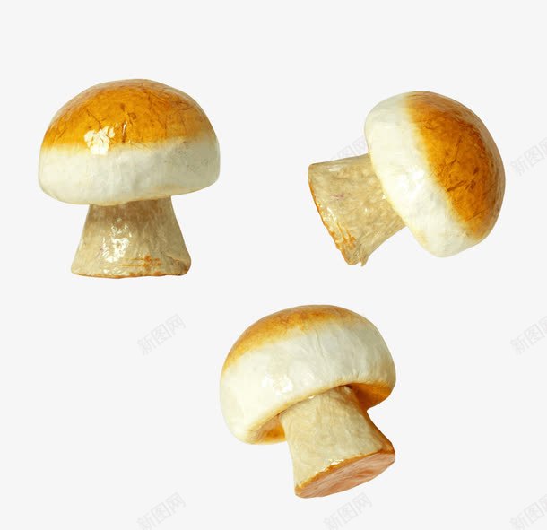 三个烤香菇png免抠素材_88icon https://88icon.com 焦黄 美味 菌菇 营养