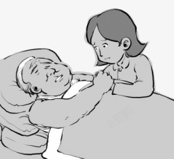 照顾老人素材