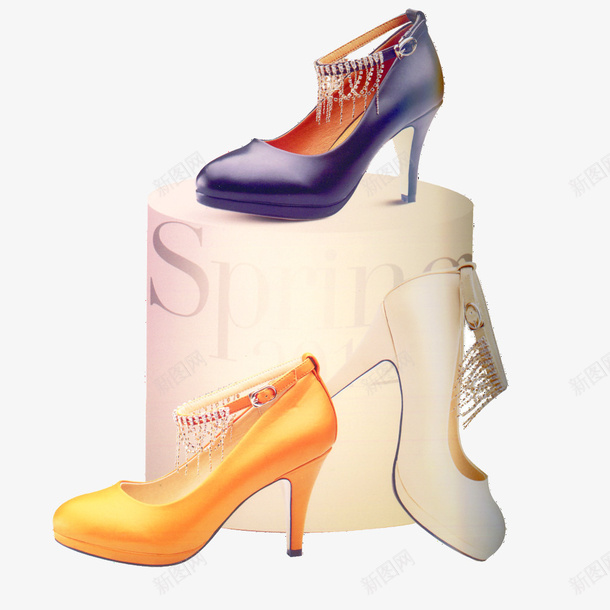 时尚女鞋png免抠素材_88icon https://88icon.com 女鞋 新款 精美 鞋子 高跟鞋 黄色