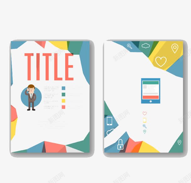 产品宣传册矢量图ai免抠素材_88icon https://88icon.com 二折页 产品 宣传册 彩色 方案册子 样机宣传册 矢量图