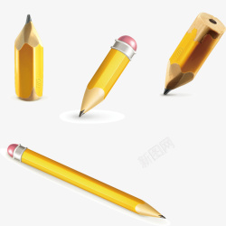 学习用品铅笔铅笔头矢量图素材