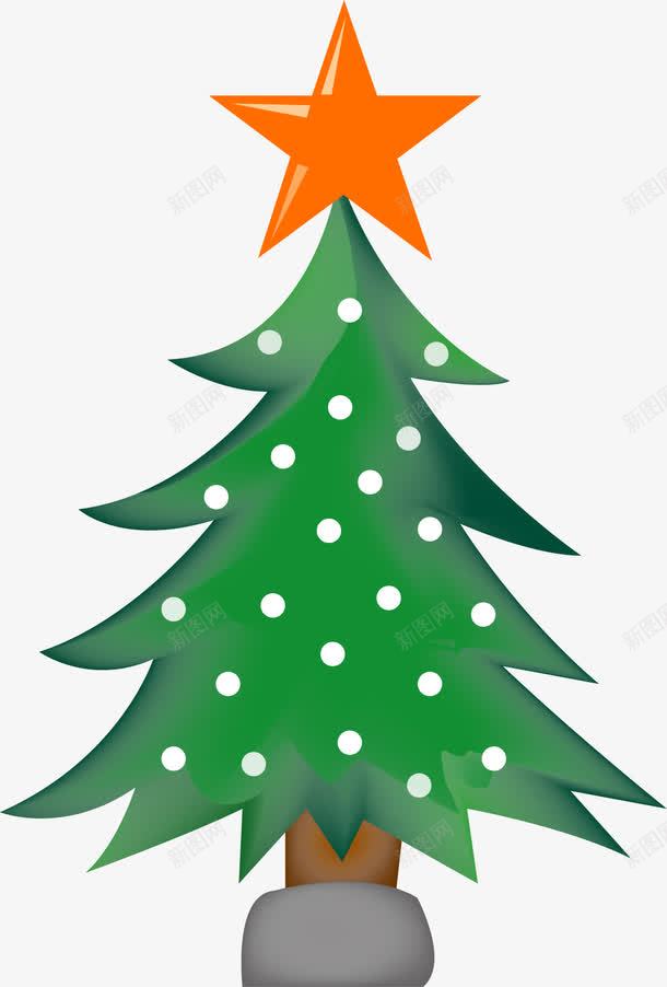 绿色雪花星星圣诞树png免抠素材_88icon https://88icon.com Christma Christmas Merry 冬日树木 圣诞快乐 圣诞树 圣诞节