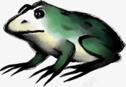 手绘中国风青蛙宣传海报素材