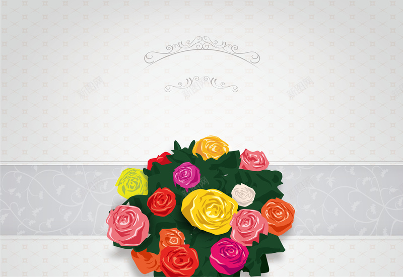 简约花纹底纹手捧花束婚礼邀请卡背景矢量图ai设计背景_88icon https://88icon.com 婚礼 婚礼请柬 婚礼邀请卡 手捧花 欧式图案 立体花朵 简约 花束 花纹 花纹底纹 矢量图