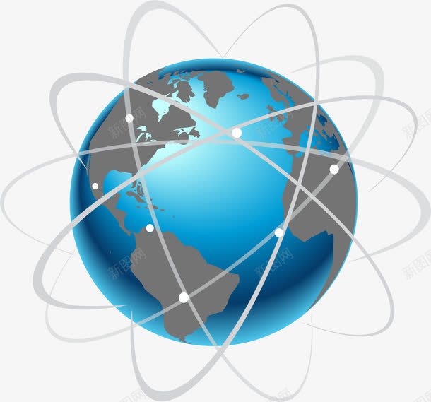轨道和全球地图png免抠素材_88icon https://88icon.com 反射 旅行 海 球 科技 符号 经络 背部 轨道
