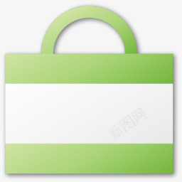 绿色购物袋图标图标