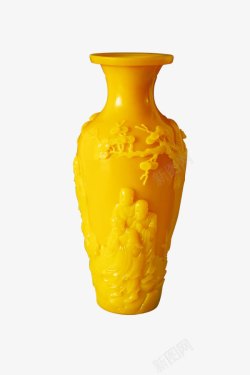 玉瓶古典金黄色玉瓶花瓶高清图片