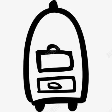 行李车运输酒店手绘工具图标图标
