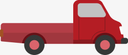 红色卡车矢量图素材
