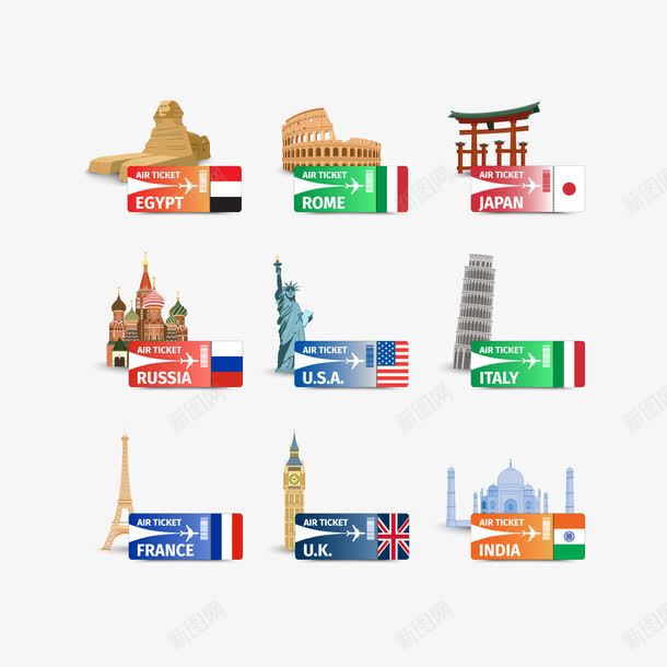 各国旅游建筑矢量图ai免抠素材_88icon https://88icon.com AI矢量 免抠大图 建筑 手绘 旅游 高清 矢量图