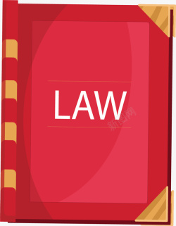 红色法律法院书籍矢量图素材