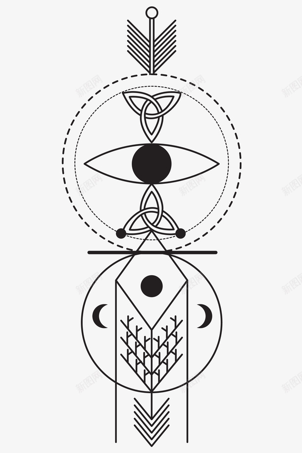 黑色线条创意几何图案png免抠素材_88icon https://88icon.com 几何 创意 图案 线条 黑色