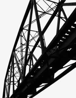 高架线手绘黑色高架桥图标高清图片