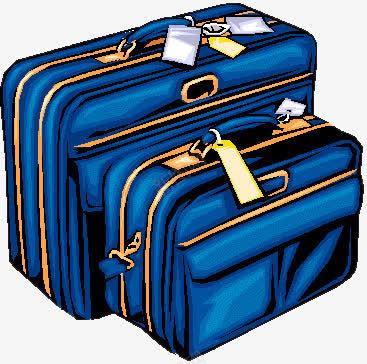卡通箱包png免抠素材_88icon https://88icon.com 卡通包 手提包 手绘包 旅游 旅行 旅行箱 箱包 蓝色包