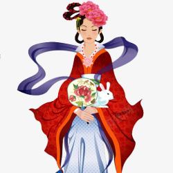中秋节中国风古典美女素材