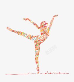 抽象人形抽象舞蹈高清图片