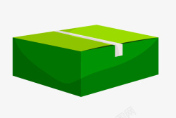 立体方形绿色包装素材