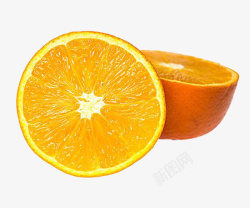 切开的橙子素材