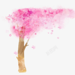梦幻粉色树木素材