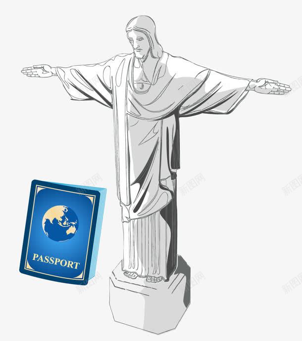 耶稣雕像png免抠素材_88icon https://88icon.com 旅游手册 矢量素材 耶稣 耶稣头像 雕像