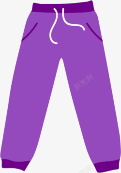 修身裤紫色铅笔裤矢量图高清图片
