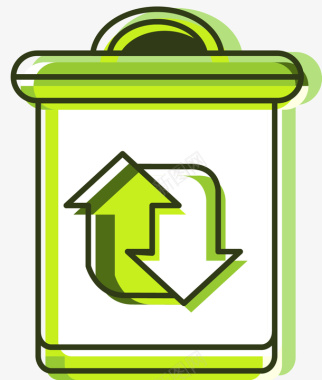 垃圾回收再利用环保标识图标图标