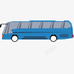蓝色的长途巴士素材
