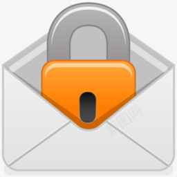 锁加密电子邮件图标图标