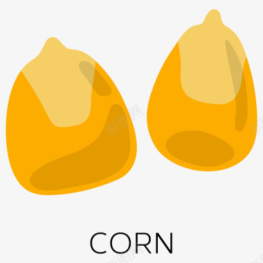 线性插画玉米种子插画矢量图图标图标