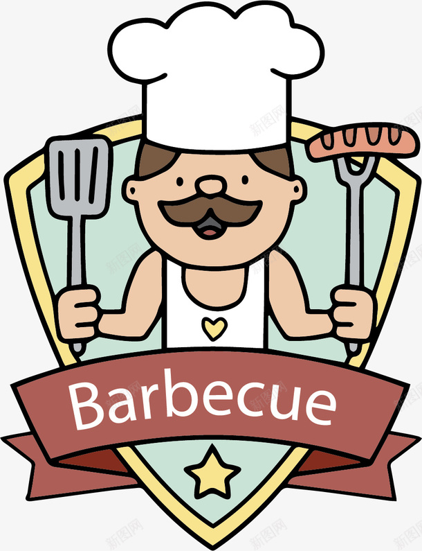 美味烧烤厨师标签矢量图ai免抠素材_88icon https://88icon.com 厨师标签 烤肉 烤肉厨师 烧烤 烧烤标签 矢量png 矢量图