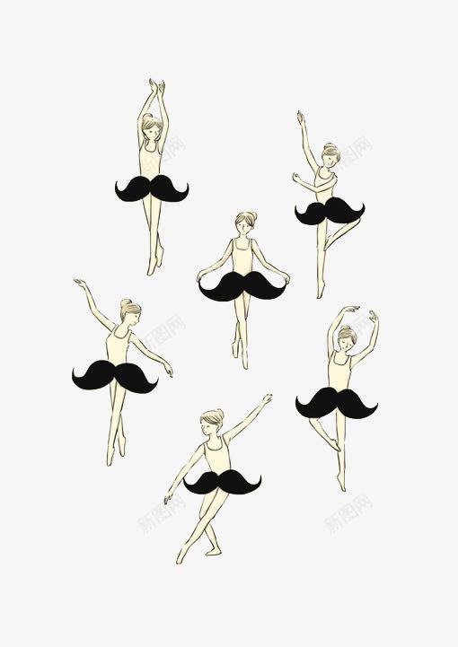 跳芭蕾的丸子头女孩png免抠素材_88icon https://88icon.com 卡通 小胡子 手绘 插画