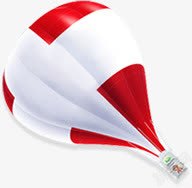 红色喜庆热气球漂浮素材