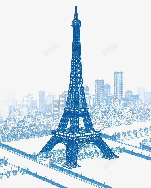 埃菲尔铁塔png免抠素材_88icon https://88icon.com 城市 巴黎 建筑 手绘