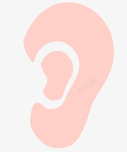 粉色卡通人物耳朵矢量图素材