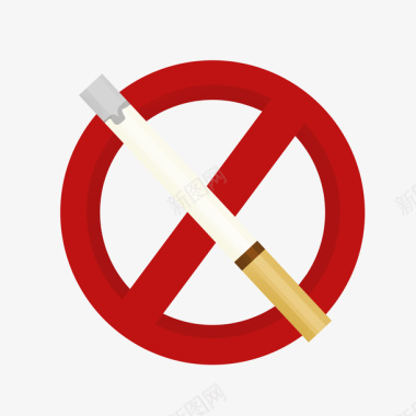 红色禁烟的标志图标图标