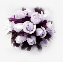 淡紫色清新花束装饰图案素材