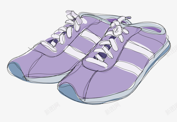 小紫蓝色运动鞋png免抠素材_88icon https://88icon.com 布鞋 男装 紫色 跑步鞋 运动鞋