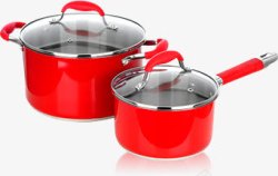 红色汤锅不锈钢红色汤锅高清图片