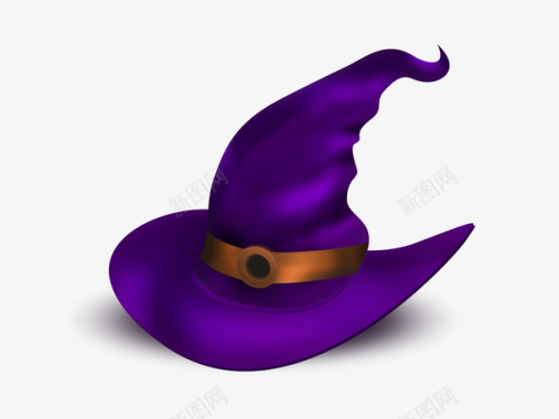 紫色魔法帽子UI图标图标