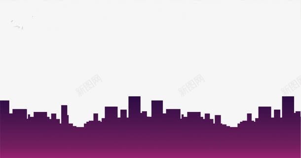 紫色渐变城市建筑png免抠素材_88icon https://88icon.com 城市 建筑 渐变 紫色