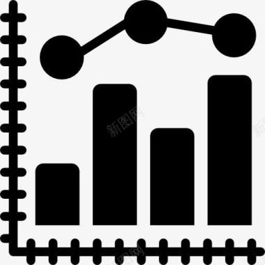 斜条形分析图标图标