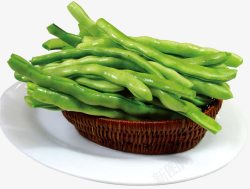 竹篮里的扁豆素材