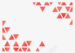 红色三角几何花纹矢量图素材